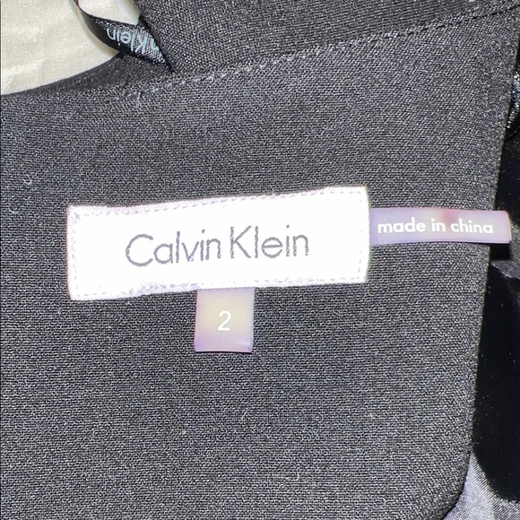 Calvin Klein Black Mini Dress sz 2 tailored lines nwot - Picture 4 of 11